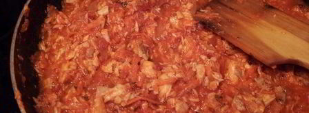 паста с семгой в томатном соусе. Шаг 3