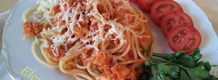 паста с семгой в томатном соусе. Шаг 4