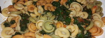 паста триколор со шпинатом и томатным соусом. Шаг 5