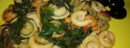 паста триколор со шпинатом и томатным соусом. Шаг 6