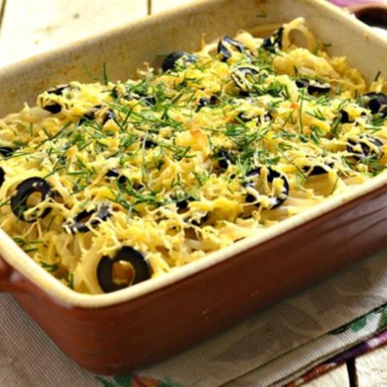 Рецепт пасты в духовке с маслинами