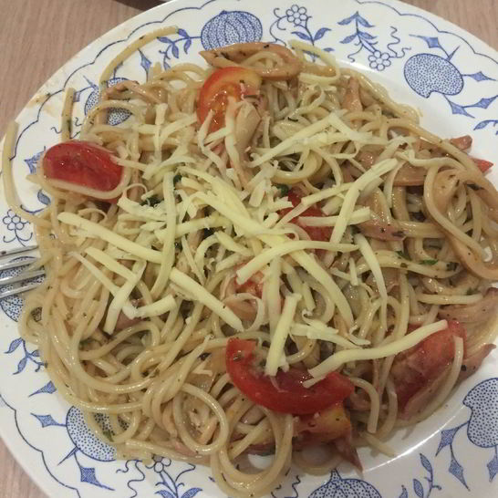 Рецепт сливочной пасты с кальмарами