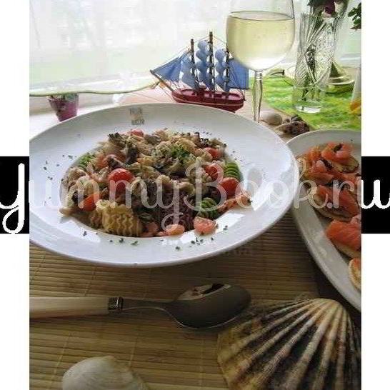 Рецепт спагетти с дарами моря
