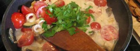 спагетти с кальмарами. Шаг 19