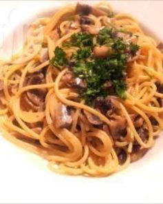 Спагетти с шампиньонами