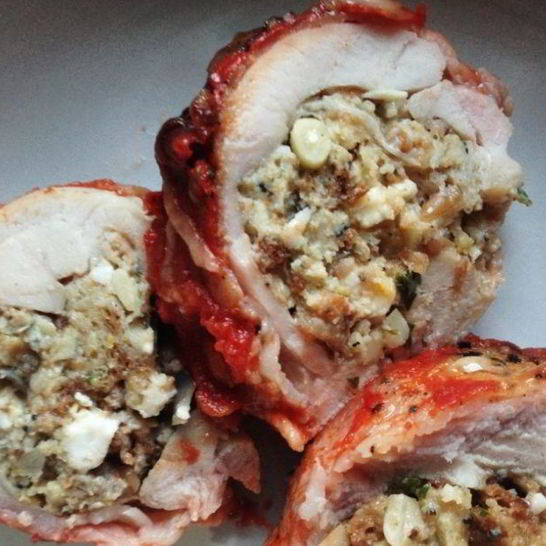 Рецепт фаршированных куриных окорочка