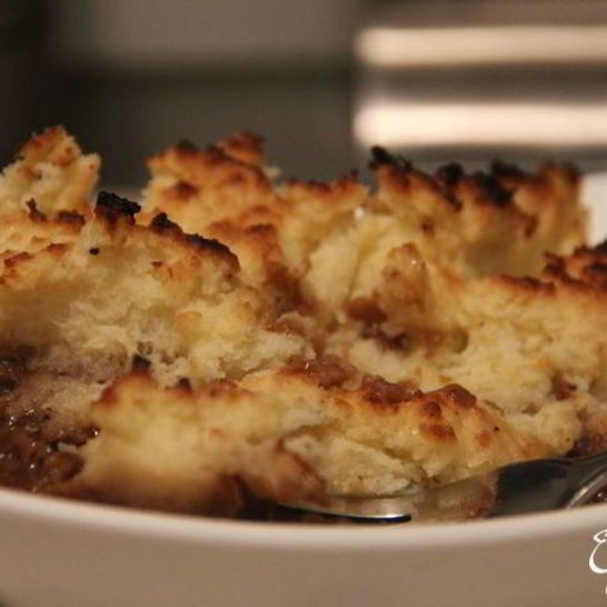 Рецепт говядины под картофельной шапкой с пивом