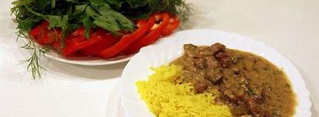 говядина с грибной подливкой. Шаг 100