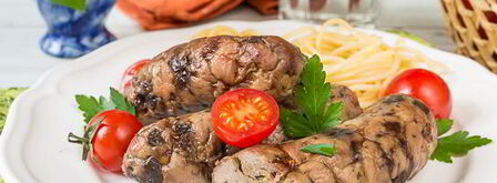 колбаски из рубленой индейки с грибами. Шаг 13