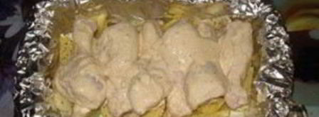 куриная голень с картошкой в духовке. Шаг 3