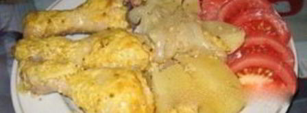 куриная голень с картошкой в духовке. Шаг 5