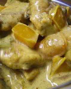 Куриное карри с шампиньонами