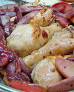 Куриные ножки с яблоками