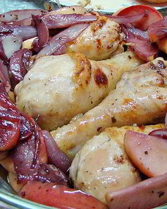 Куриные ножки с яблоками