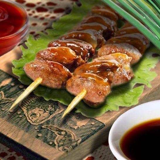 Рецепт куриных сердечек в духовке на шпажках