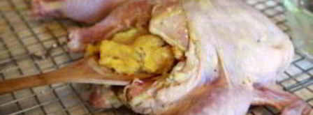 курица, фаршированная бананами. Шаг 4