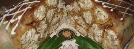 курица, фаршированная блинами. Шаг 24