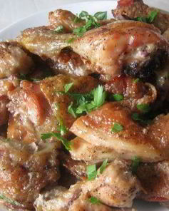 Курица с базиликом в духовке