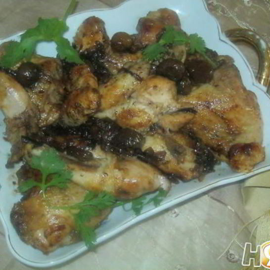 Рецепт курицы с каштанами