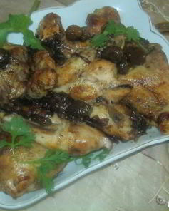 Курица с каштанами