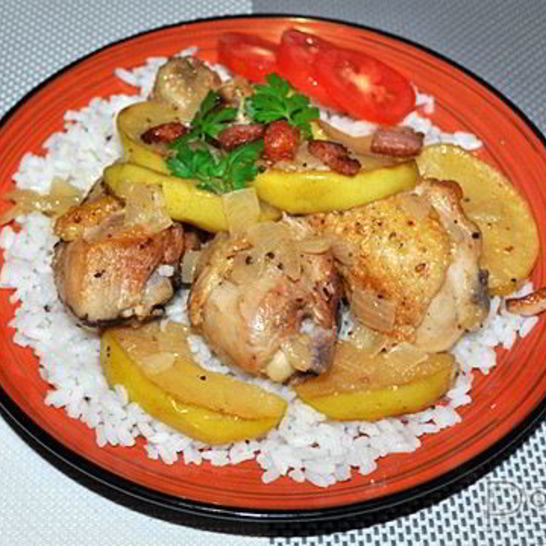 Рецепт курицы в яблочном сидре