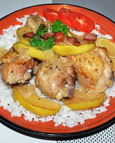 Курица в яблочном сидре