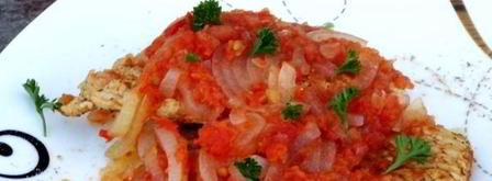 отбивные с луком и томатами в мультиварке. Шаг 13