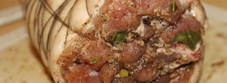 подчеревок в рукаве запеченный в духовке по-украински. Шаг 7