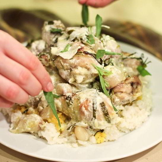 Рецепт сливочной курицы с тархуном