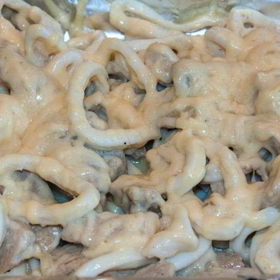 Рецепт свинины с кальмарами