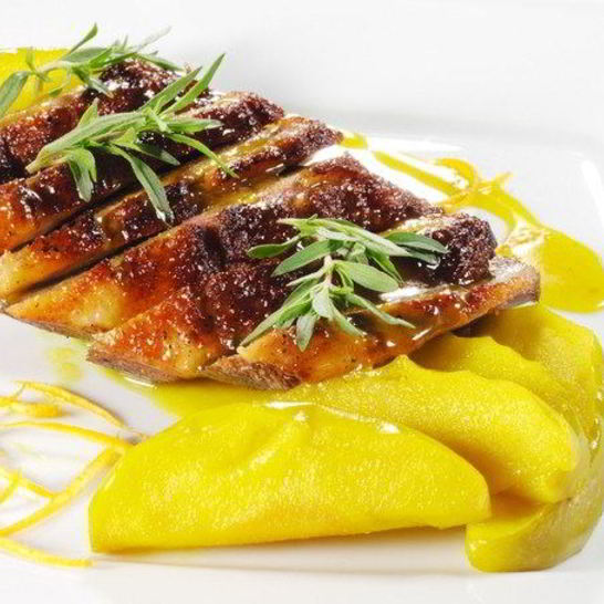 Рецепт свинины в кленовой глазури с яблоками