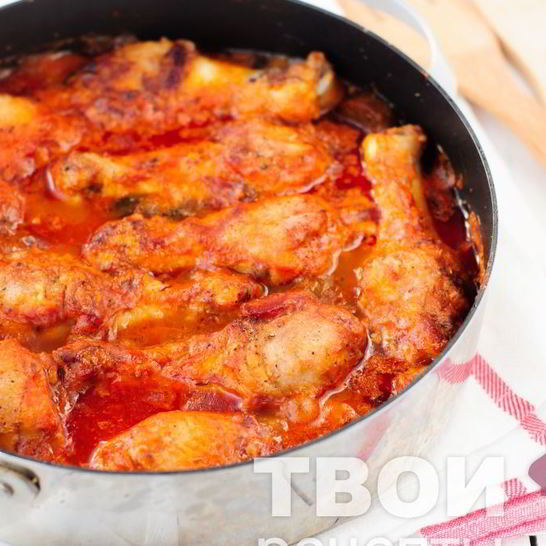 Рецепт тушеной курицы с грибами