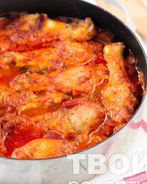 Тушеная курица с грибами