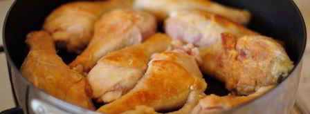 тушеная курица с грибами. Шаг 2