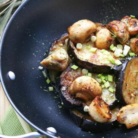 Рецепт баклажанов с грибами