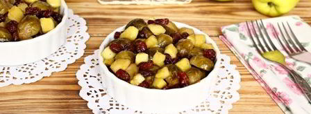 брюссельская капуста с яблоками и изюмом. Шаг 9