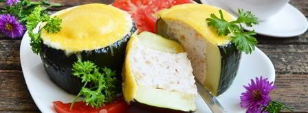 кабачки, фаршированные курицей. Шаг 17