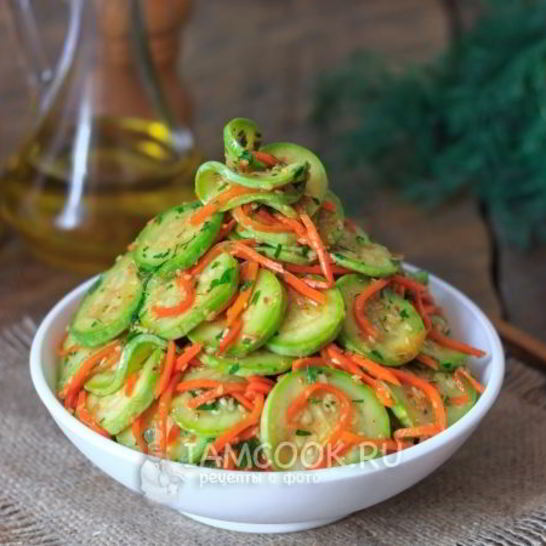 Рецепт кабачков по-корейски с медом