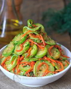 Кабачки по-корейски с медом