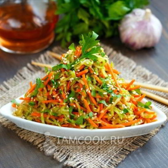 Рецепт кабачков с морковью по-корейски
