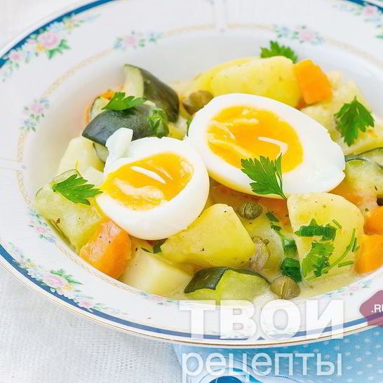 Рецепт кабачков тушеных с овощами