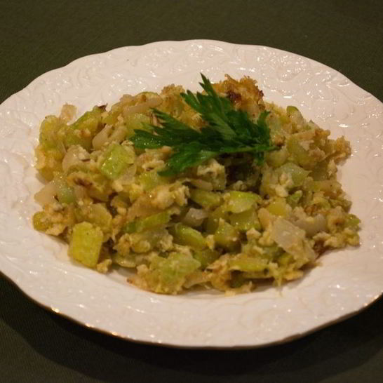 Рецепт кабачков жареных с чесноком и яйцом