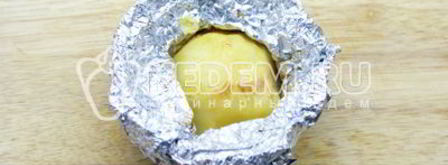 картофель запеченный в фольге. Шаг 4