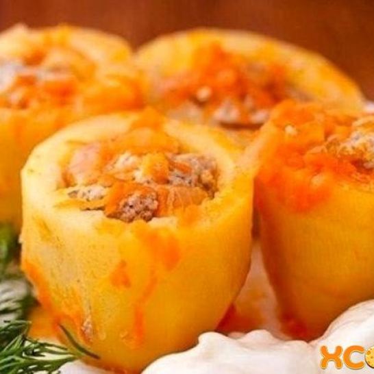 Рецепт картошки, фаршированной фаршем