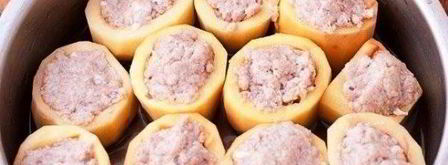 картошка, фаршированная фаршем. Шаг 3