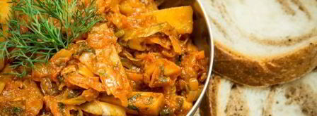 квашеная капуста, тушенная с мясом и картофелем. Шаг 9