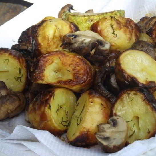 Рецепт молодого картофеля в маринаде на мангале