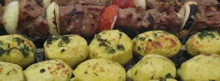 молодой картофель в маринаде на мангале. Шаг 4