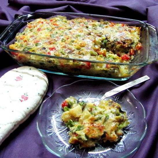 Рецепт овощей в духовке под сыром