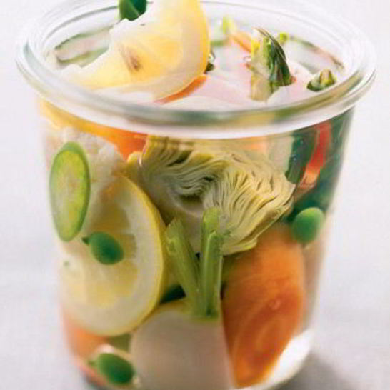 Рецепт овощей в лимонном маринаде